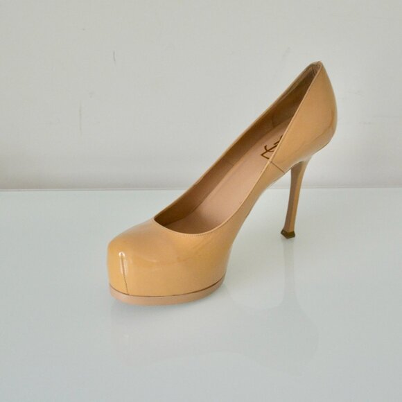 NIB Yves Saint Laurent Tribtoo Tribute  Leather Pumps Shoes - Picture 1 of 7